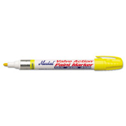 Markal Valve Action Paint Marker 96821, Medium Bullet Tip, Yellow (434-96821)