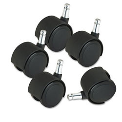 Master Caster Deluxe Duet Casters, Nylon, B and K Stems, 110 lbs/Caster, 5/Set