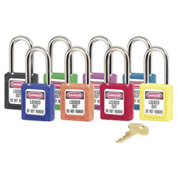 Master Lock Company Zenex™ Thermoplastic Safety Lockout Padlock, 410, 1-1/2 W x 1-3/4 H Body, 1-1/2 in H Shackle, KD, Green