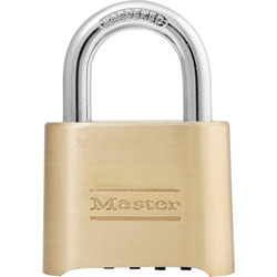 Master Lock Company Resettable Combination Padlock, 2 in Wide, Brass
