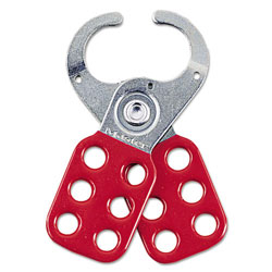 Master Lock Company Safety Lockout Hasps, 1-1/2 in Jaw dia., Red