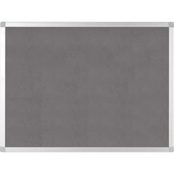 MasterVision™ Bulletin Board, Gray Fabric, 24 inWx36 inLx1/2 inH, Gray