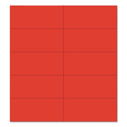 MasterVision™ Dry Erase Magnetic Tape Strips, Red, 2" x 7/8", 25/Pack (BVCFM2404)