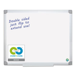 MasterVision™ Earth Silver Easy Clean Dry Erase Boards, 48 x 96, White, Aluminum Frame