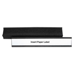 MasterVision™ Magnetic Card Holders, 6 inw x 1 inh, Black, 10/Pack