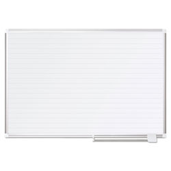 MasterVision™ Ruled Planning Board, 48 x 36, White/Silver