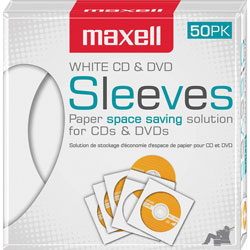 Maxell CD Sleeve 50Pk White