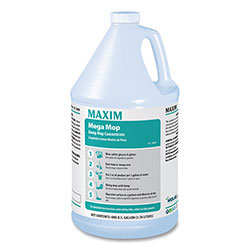 Maxim Mega Mop Damp Mop Concentrate, Lemon Scent, 1 gal Bottle, 4/Carton