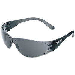 MCR Safety Checklite® CL1 Frameless Safety Glasses, Polycarbonate Gray Lens, UV-AF®, Smoke Polycarbonate Temples