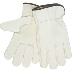 MCR Safety Driver Gloves, Leather, Medium, Cream