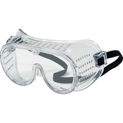 MCR Safety Economy Goggle, Wide, Perforated Frame, PVC Body, CL