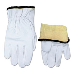 MCR Safety Goatskin Drivers Gloves, Goatskin/Kevlar, White/Blue