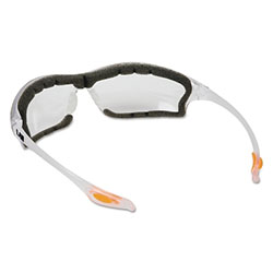 MCR Safety LAW Protective Eyewear, Clear Lens, Duramass Anti-Fog, Clear Frame, Nylon