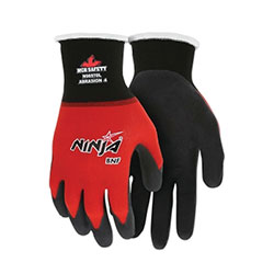MCR Safety Ninja® BNF Gloves, X-Large, Black/Gray