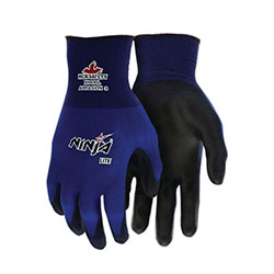 MCR Safety Ninja Lite Gloves, Large, Black/Blue/White