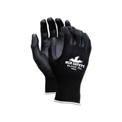 MCR Safety NXG® PU Coated Work Gloves, Large, Black