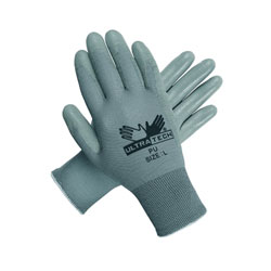 MCR Safety UltraTech PU™ Coated Gloves, Large, Gray