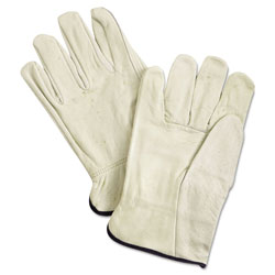MCR Safety Unlined Pigskin Driver Gloves, Cream, X-Large, 12 Pair