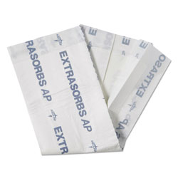 Medline Extrasorbs Air-Permeable Disposable DryPads, 30 in x 36 in, White, 5 Pads/Pack