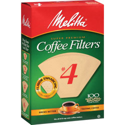 Melitta Premium Coffee Filters, No.4, 100/PK