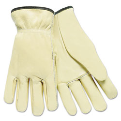 Memphis Glove Full Leather Cow Grain Driver Gloves, Tan, Large, 12 Pairs