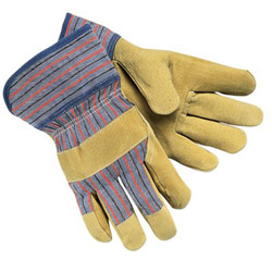 Memphis Glove Grain-Leather-Palm Gloves, Large