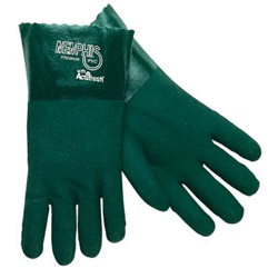 Memphis Glove Green 12" Gauntlet Jersey Lined Sandy