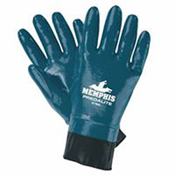 Memphis Glove Predalite Nitrile Gloves, Blue/Black, Extra-Large