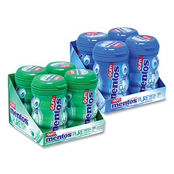 Mentos Pure Fresh Gum Variety Pack, Fresh Mint/Spearmint, 50 Pieces/Bottle, 8 Bottles/Carton
