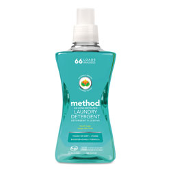 Method Products 4X Concentrated Laundry Detergent, Beach Sage, 53.5 oz Bottle