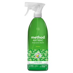 Method Products Antibac All-Purpose Cleaner, Bamboo, 28 oz Spray Bottle, 8/Carton