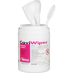 Metrex Cleaner/Disinfectant Towelettes, 6 in x 6-3/4 in, 160/Canister