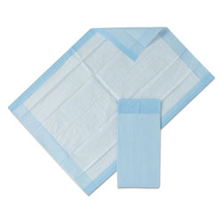 Medline Protection Plus Disposable Underpads, 23 in x 36 in, Blue, 25/Bag, 6 Bag/Carton