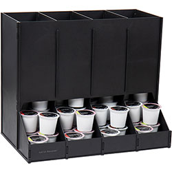 Mind Reader Abundant Compact Coffee Pod Dispenser, 4 Compartment(s), Compact, Heavy Duty, Easy to Clean, Black, Plastic