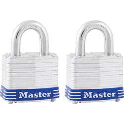 Master Lock Company 2 Match Hi Security Padlocks, Keyed Alike, Cylinder Protection