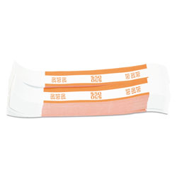 MMF Industries Currency Straps, Orange, $50 in Dollar Bills, 1000 Bands/Pack