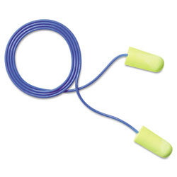 3M E-A-Rsoft Yellow Neon Soft Foam Earplugs, Corded, Regular Size, 200 Pairs