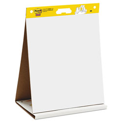Post-it® Self-Stick Original Tabletop Easel Pad, Unruled, 20 White 20 x 23 Sheets
