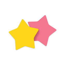 Post-it® Die-Cut Star Shaped Notepads, 2.6 in x 2.6 in, Assorted Colors, 75 Sheets/Pad, 2 Pads/Pack