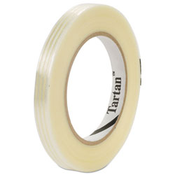 Tartan™ Filament Tape, 12 mm x 55 m, 3 in Core, Clear, 72/Carton