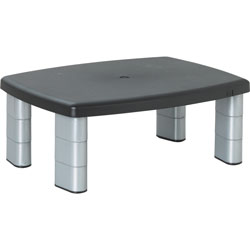 3M Adjustable Height Monitor Stand, 15 x 12 x 2.63 to 5.88, Black/Silver