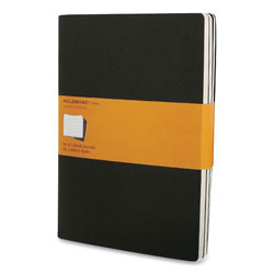 Moleskine Cahier Journal, 1 Subject, Narrow Rule, Black Cover, 10 x 7.5, 3/Pack