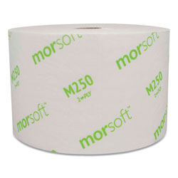Morcon Paper Small Core Bath Tissue, Septic Safe, 2-Ply, White, 1250/Roll, 24 Rolls/Carton