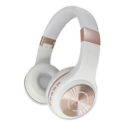 Morpheus 360® SERENITY Stereo Wireless Headphones with Microphone, White with Rose Gold Accents