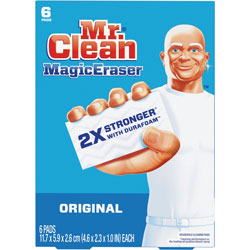 Mr. Clean Magic Eraser, 2 3/10 x 4 3/5 x 1, White, 6/Pack