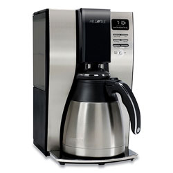 Mr. Coffee 10-Cup Thermal Programmable Coffeemaker, Stainless Steel/Black