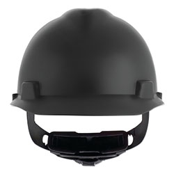 MSA V-Gard® Cap-Style Hard Hat with Fas-Trac® III Suspension, Matte, Black