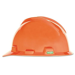 MSA V-Gard Protective Caps, Fas-Trac III, 7 1/2 - 8 1/2, Hi-Viz Orange