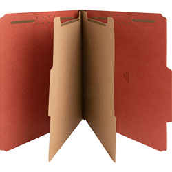 Nature Saver 01051 Classification Folder, Letter, 2 Partitions, Red