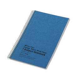 National Brand Single-Subject Wirebound Notebooks, Medium/College Rule, Blue Kolor Kraft Front Cover, (80) 9.5 x 6 Sheets